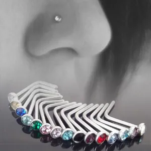 10 pcs Punk Style Piercing Nose Lip Jewelry  Body Jewelry For Man Women Studs 1.8mm Pick Free Shipping