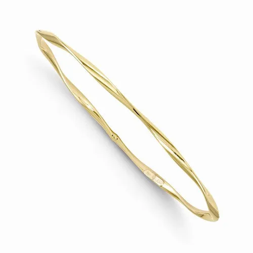 10K Yellow Gold Slip-On Bangle Bracelet