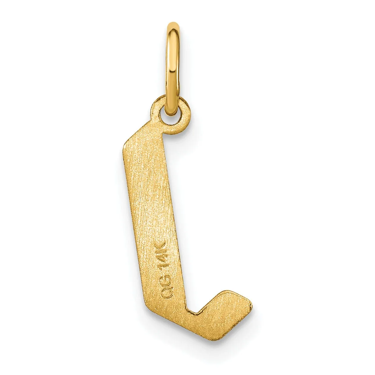 14K Yellow Gold Upper Case Letter J Initial Charm Pendant