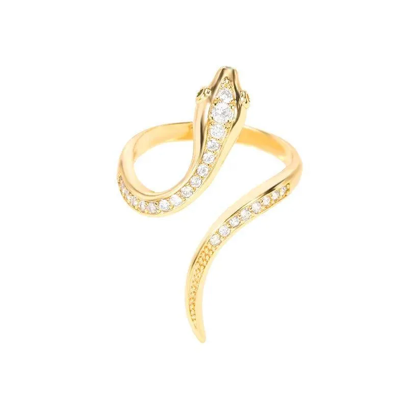 18K Gold Plated Stainless Steel Punk Couple Rings: Trendy Band Jewelry