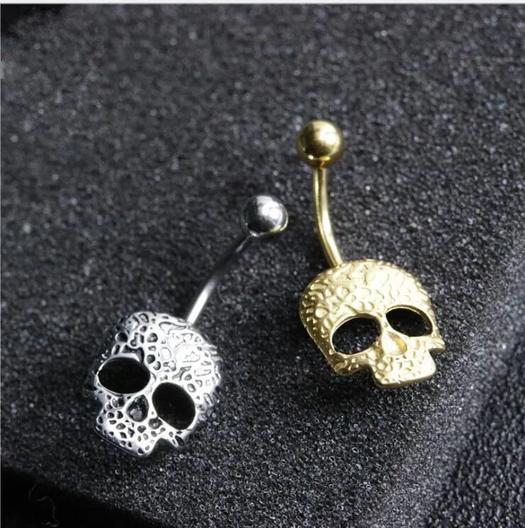 1pc Fashion Skull Anti Allergy Titanium Belly Button Rings