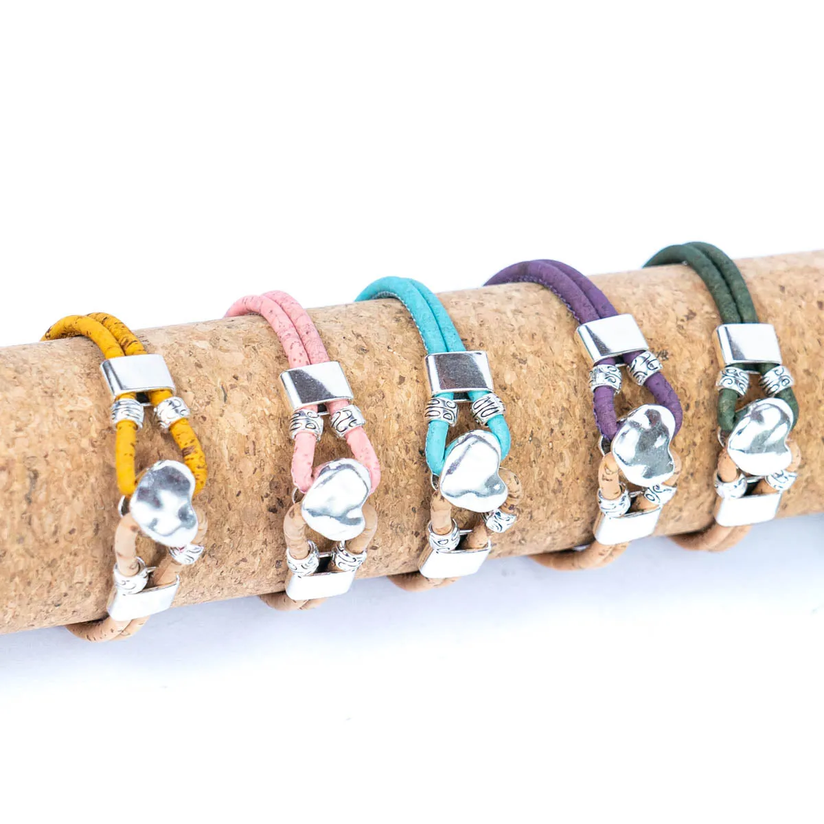 3MM round natural cork thread Handmade Bracelet BR-414-MIX-5