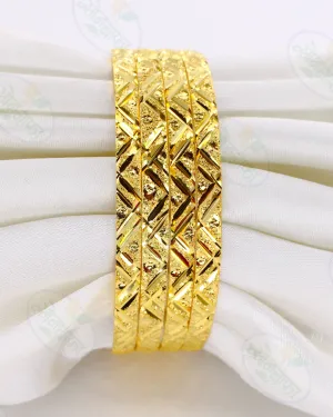 4 PC GOLD PLATED BANGLES