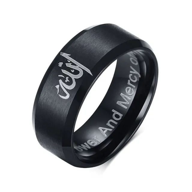 8mm Men Ladies Ring Stainless Steel Wedding Jewellery