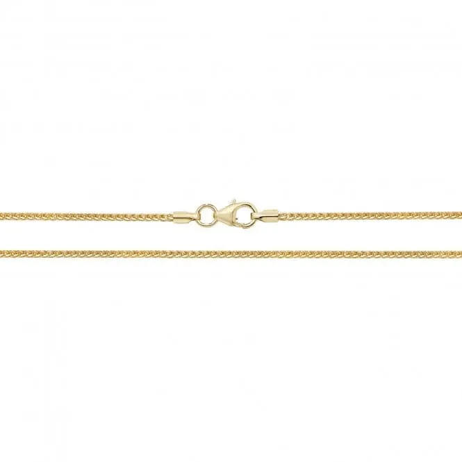 9ct Yellow Gold Spiga Chain Necklace CH487