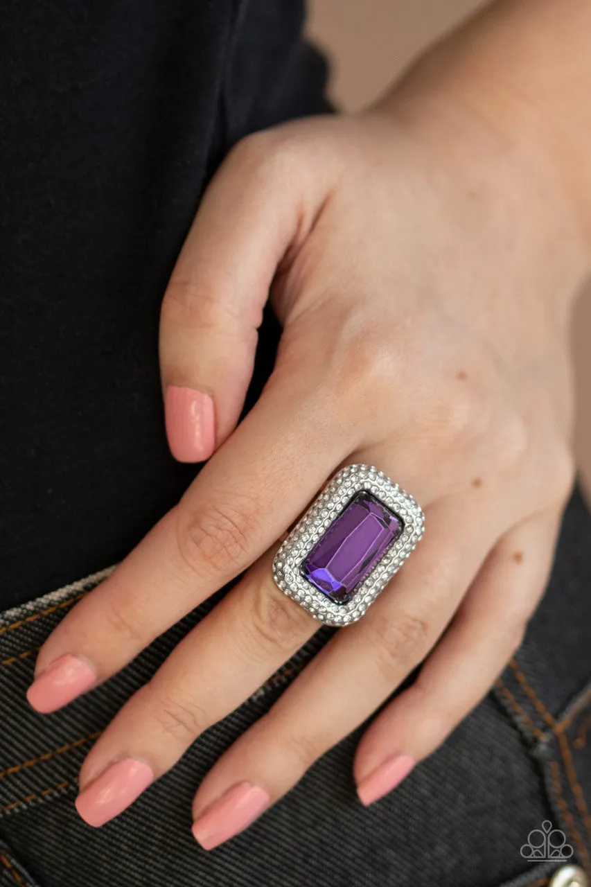 A Grand STATEMENT-MAKER Purple Paparazzi Ring