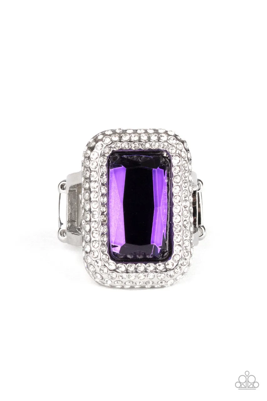 A Grand STATEMENT-MAKER Purple Paparazzi Ring