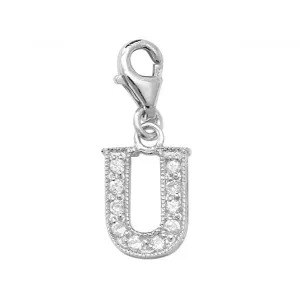 Acotis Silver Pendant Zirconia Initial G6282/U