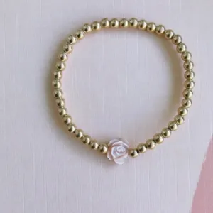 Alexa Leigh - Pearl Rose Ball Bracelet