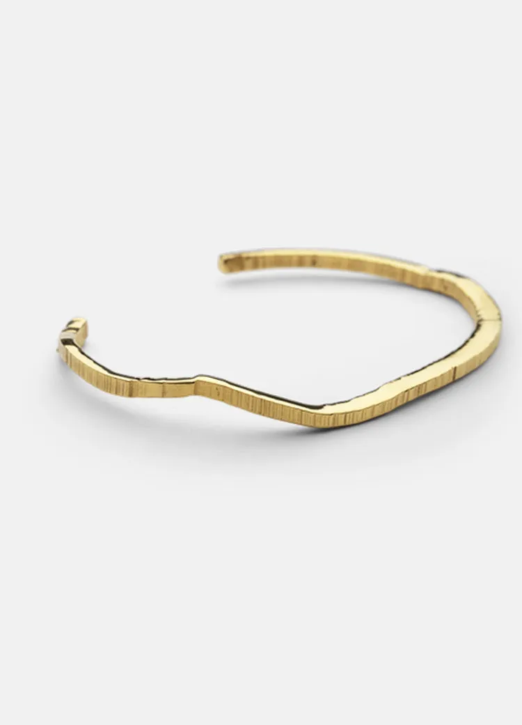 Bangle | Chêne  | Raw Cuff   | Gold Plated