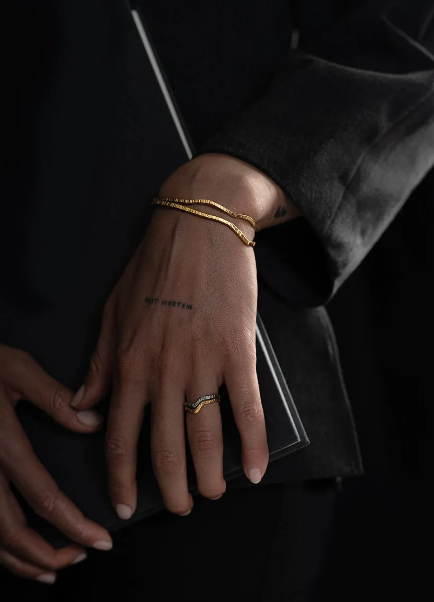 Bangle | Chêne  | Raw Cuff   | Gold Plated