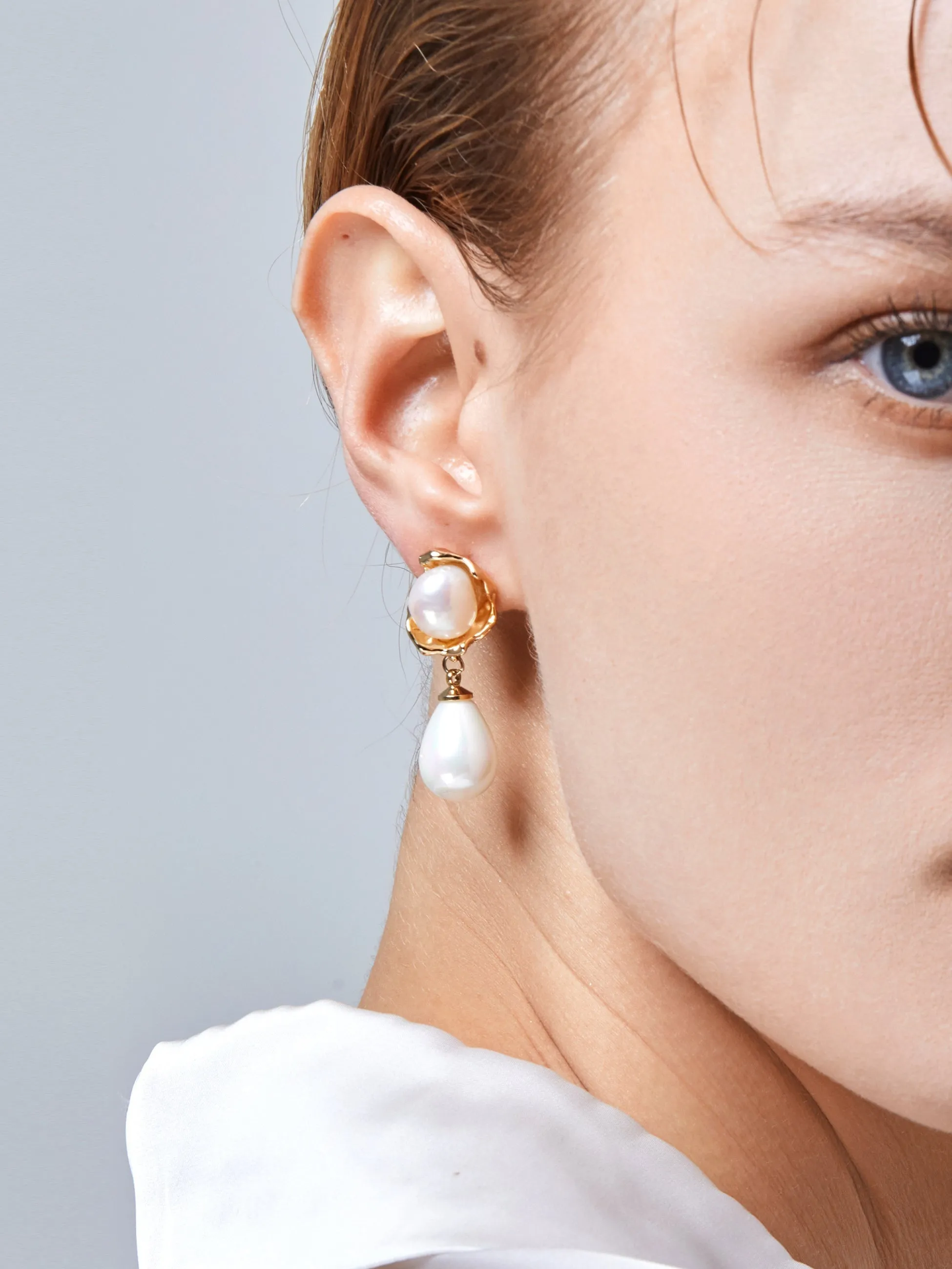 Baroque Pearl Gold-plated Earrings