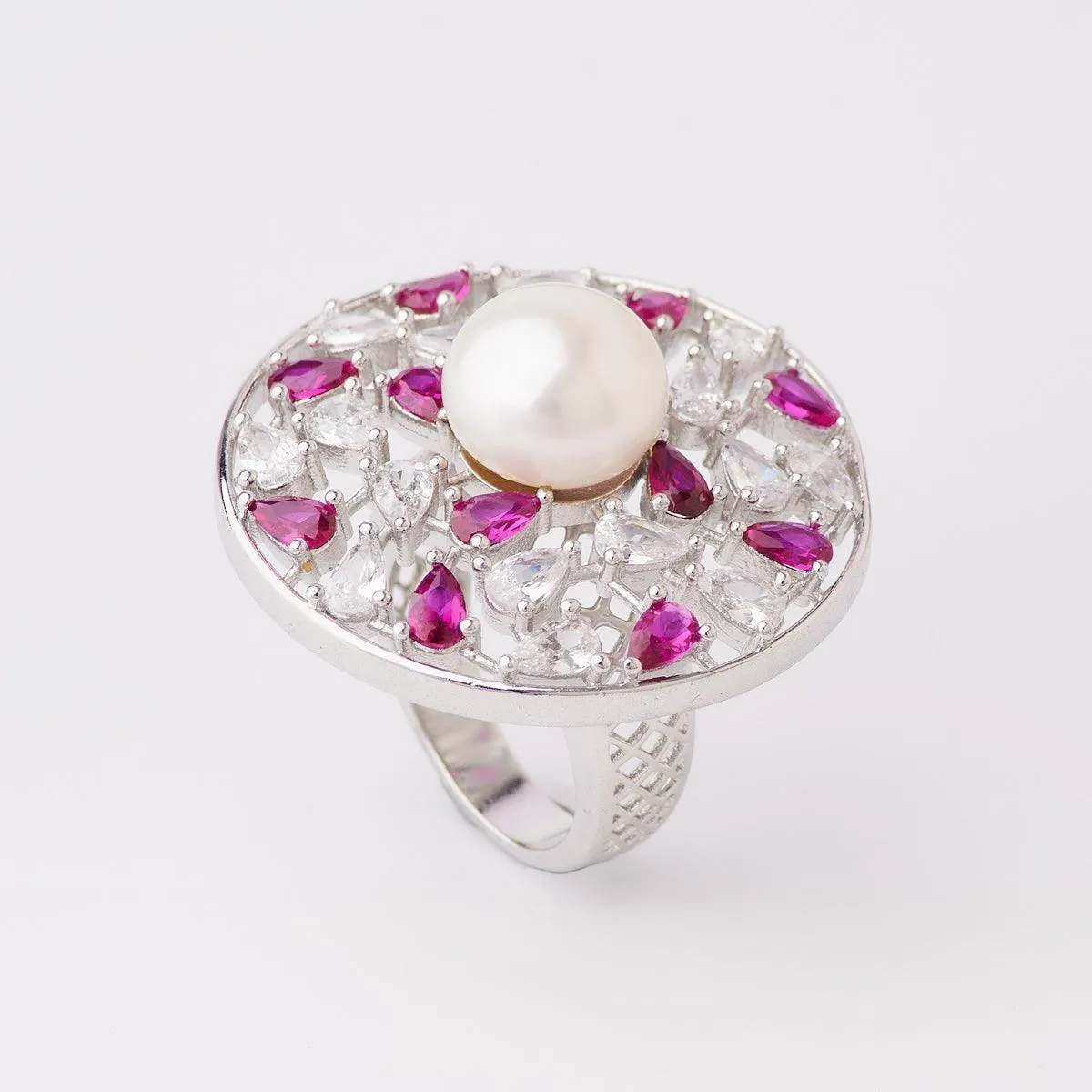 Beautifully Crafted Pearl Studded Ring