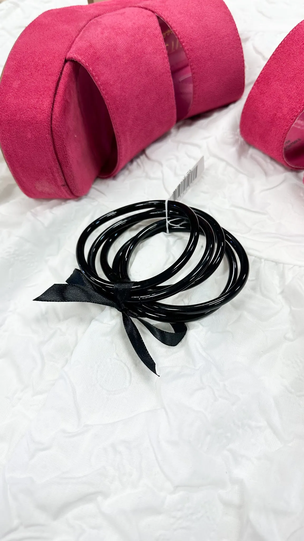 Black Jelly Bangle Bracelets