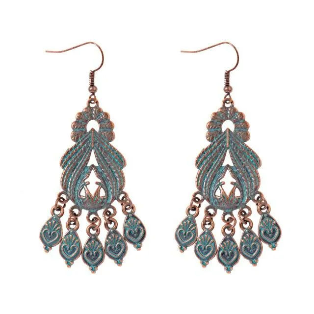 Boho Chic Long Chain Dangle Earrings