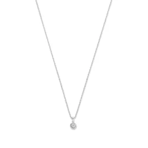 De la Paix Inaya 14 karat white gold necklace with diamond 0.03 carat