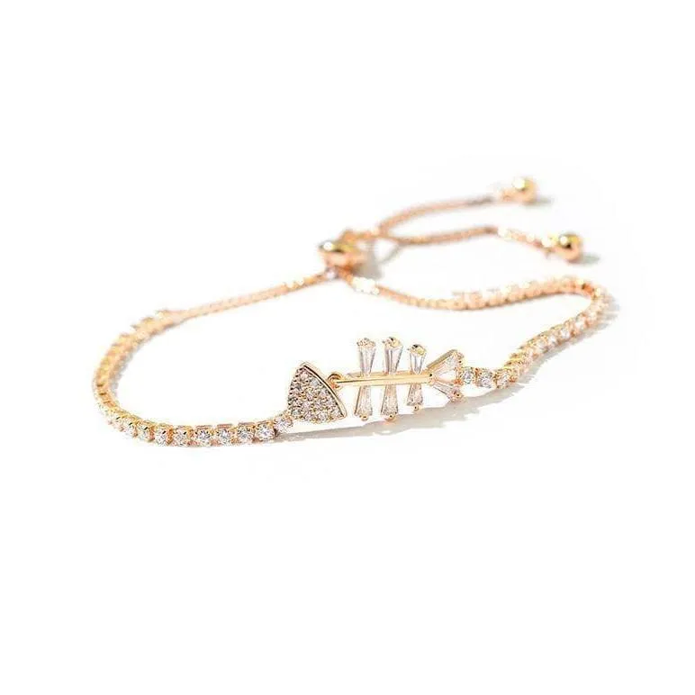 Diamond Lovely Fishbone Shape Bracelet