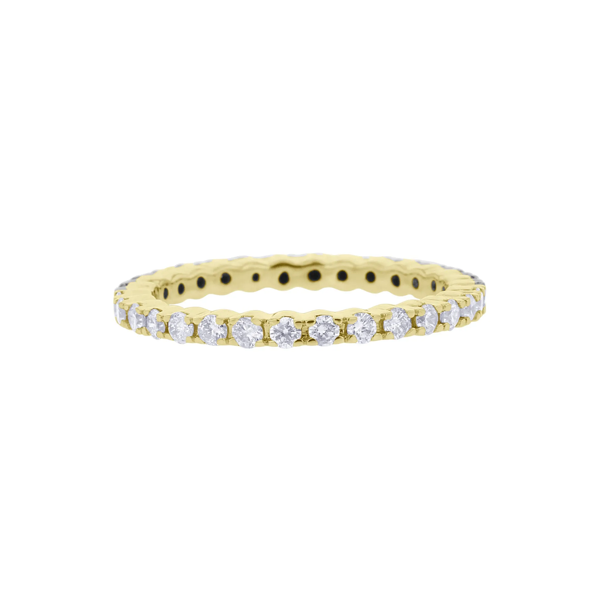 Duo Black and White Eternity Diamond Ring