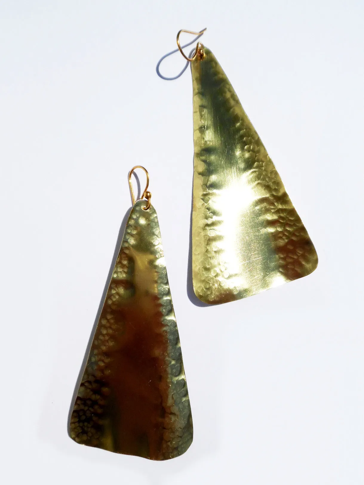 Earrings Piramide Gold on Brass