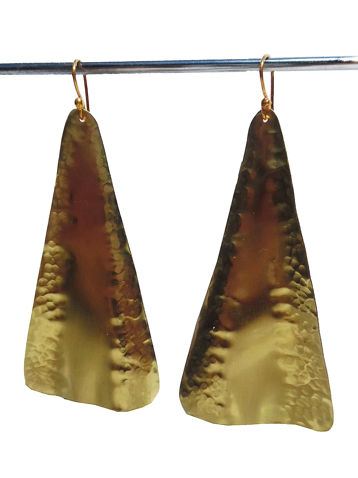 Earrings Piramide Gold on Brass