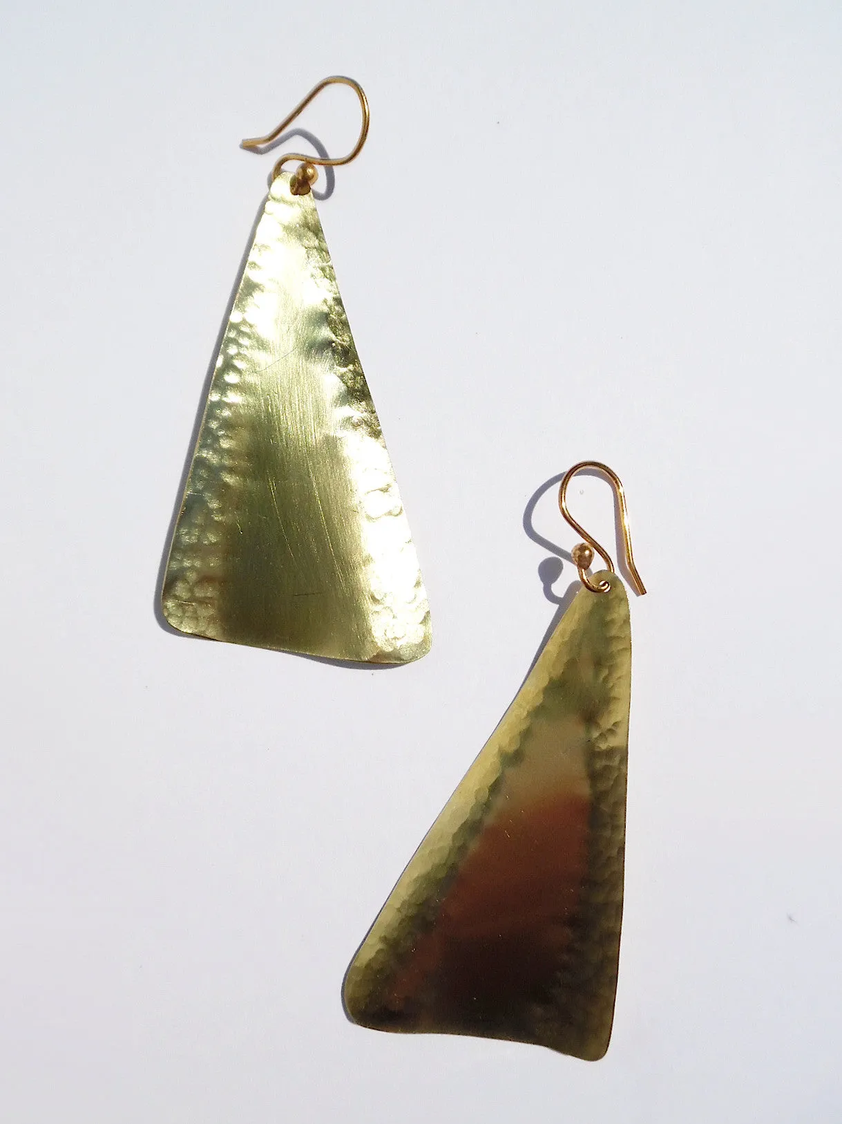 Earrings Piramide Gold on Brass