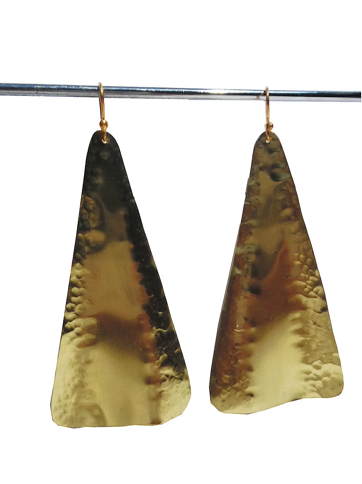 Earrings Piramide Gold on Brass