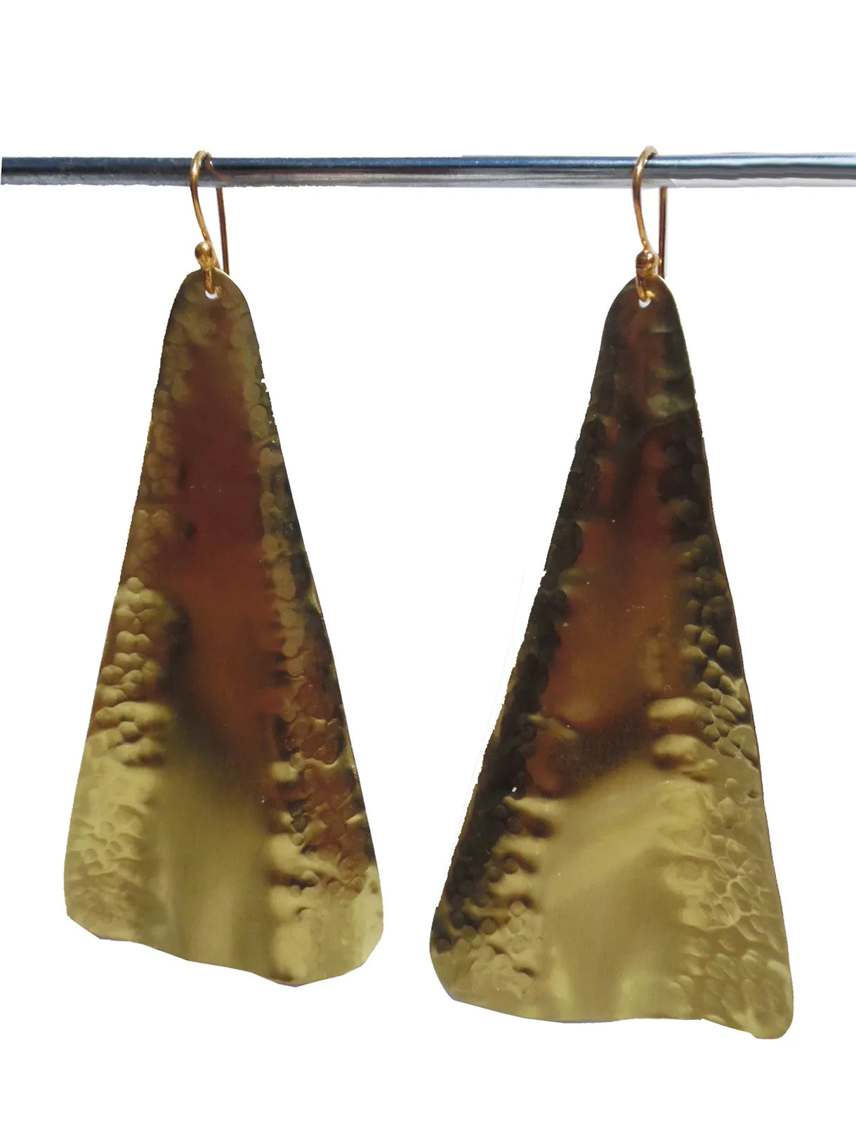 Earrings Piramide Gold on Brass