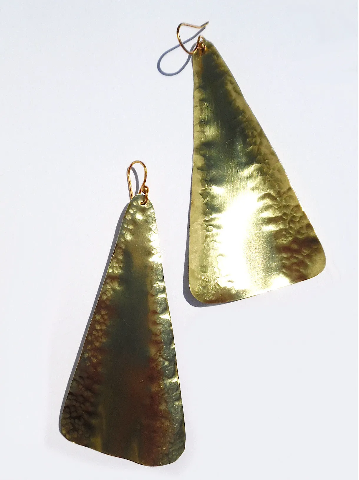 Earrings Piramide Gold on Brass