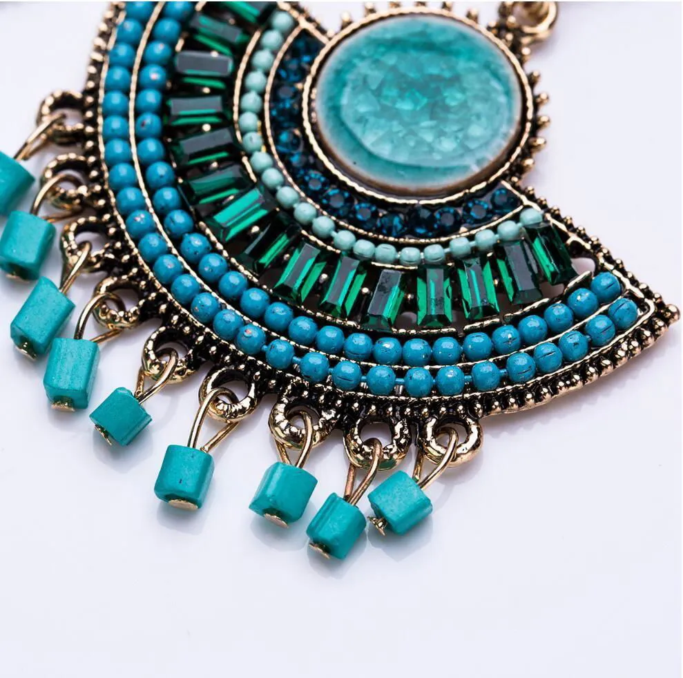 Elegant Bohemian Tassel Beaded Dangle Earrings for Women