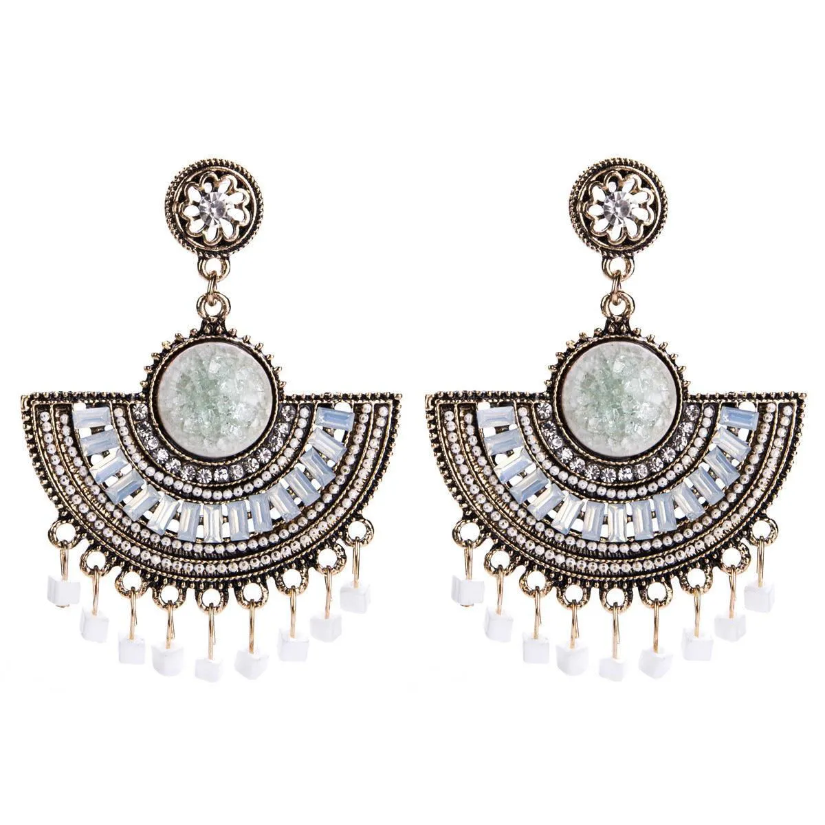 Elegant Bohemian Tassel Beaded Dangle Earrings for Women