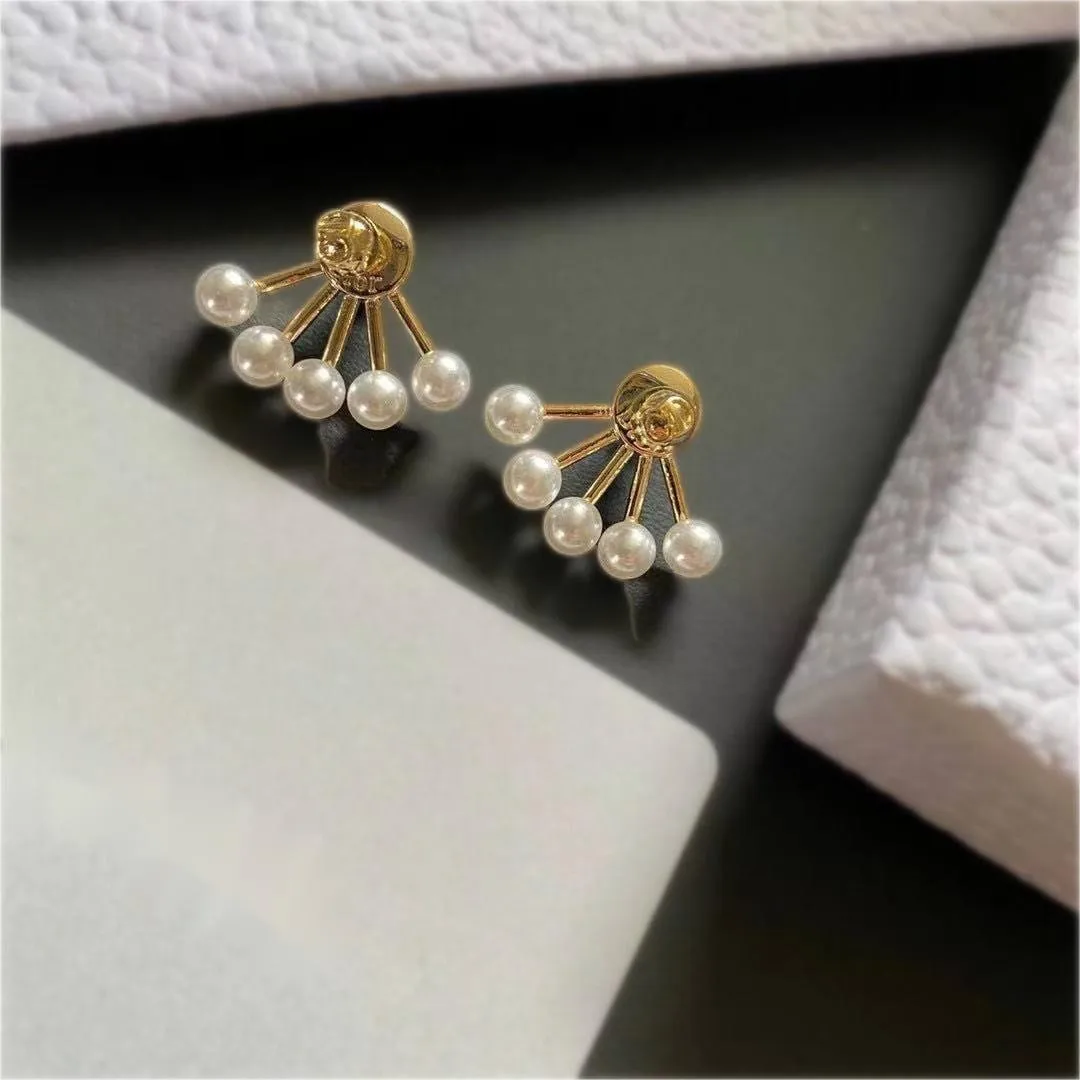 Elegant Silver Post Pearl Earrings