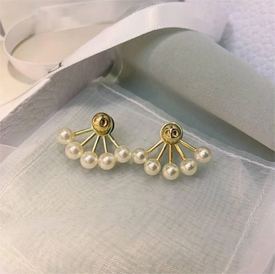 Elegant Silver Post Pearl Earrings