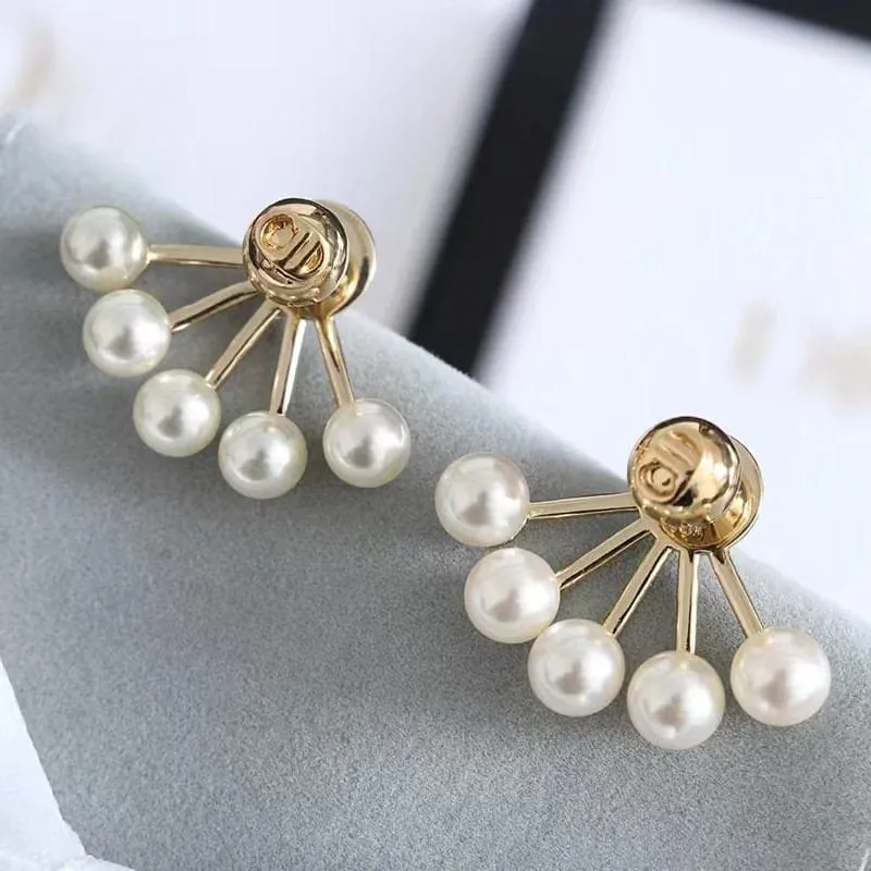 Elegant Silver Post Pearl Earrings