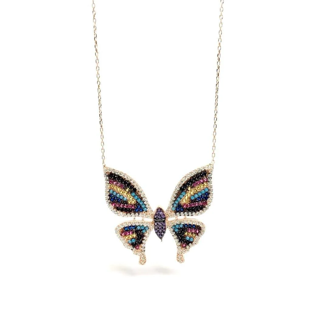 For Butterfly lovers - A Symbol of Change and Joy. Sterling Silver Butterfly Pendant Necklace