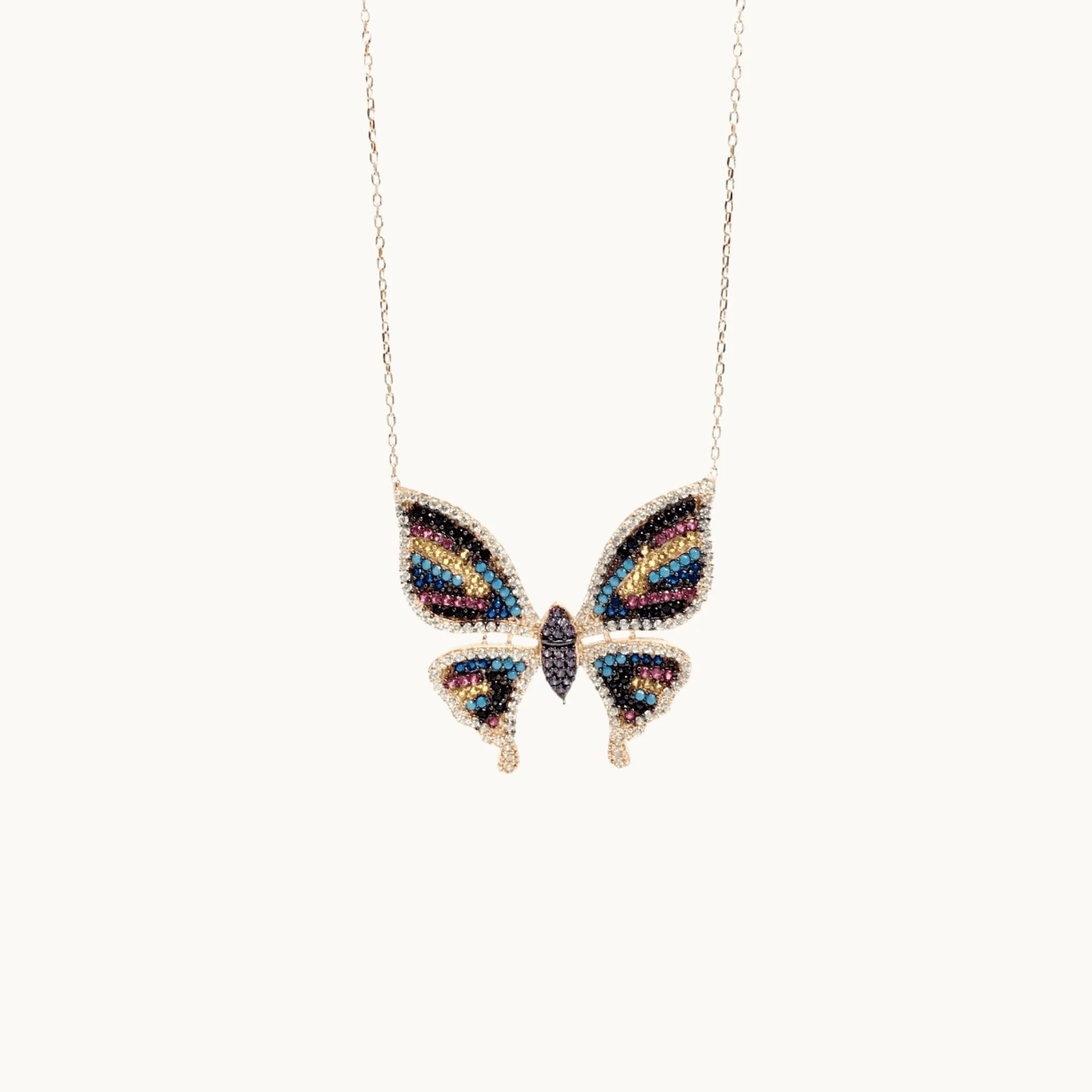 For Butterfly lovers - A Symbol of Change and Joy. Sterling Silver Butterfly Pendant Necklace