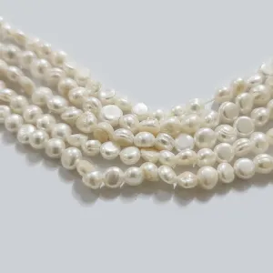 Freshwater Real Pearl Sold Per line in size Approximately 4~5mm and length about  13 Inches Long