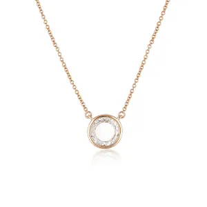 GEORGINI NOEL NIGHTS SLICED STONE NECKLACE ROSE GOLD