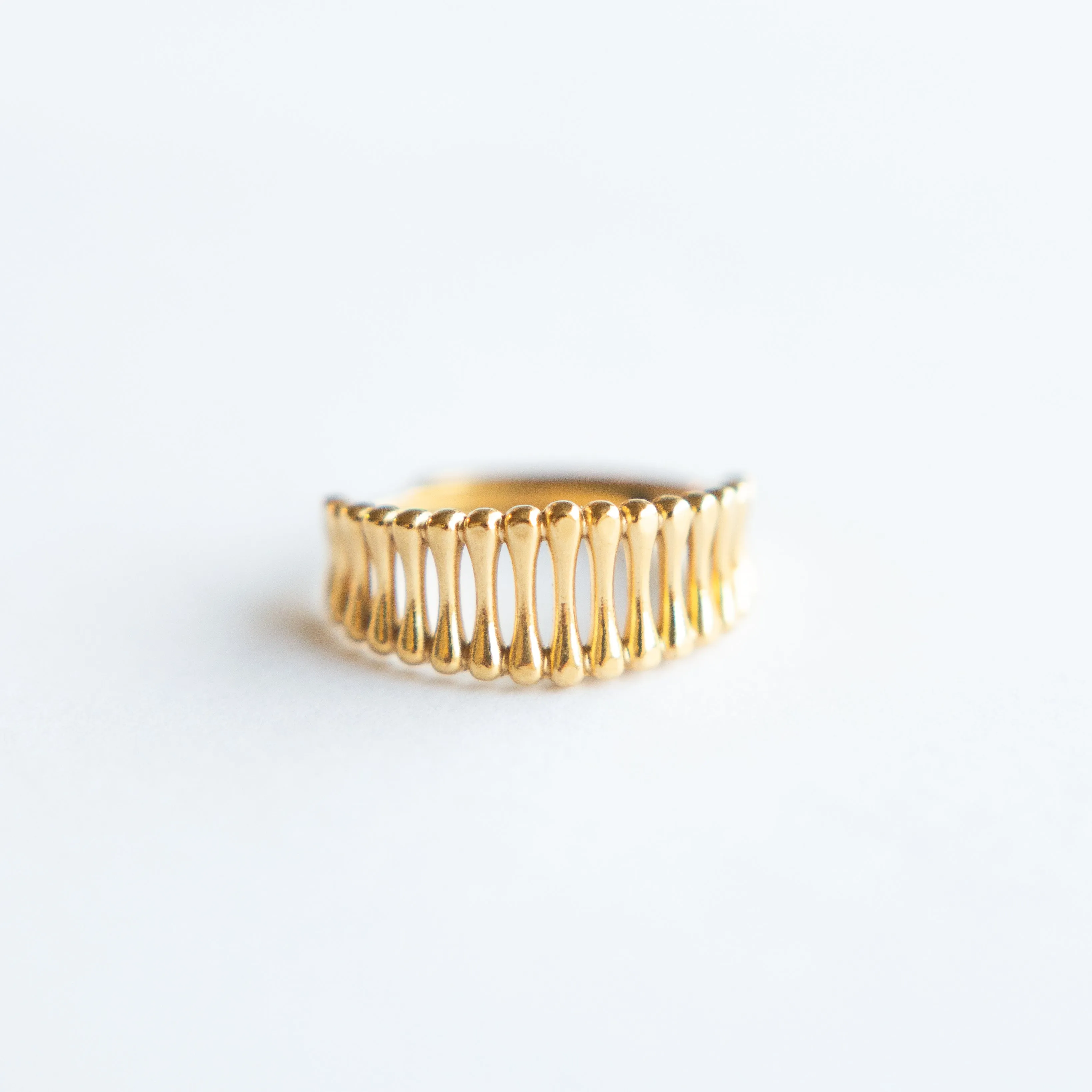 Gold Plated Adjustable Multi Bars Ring