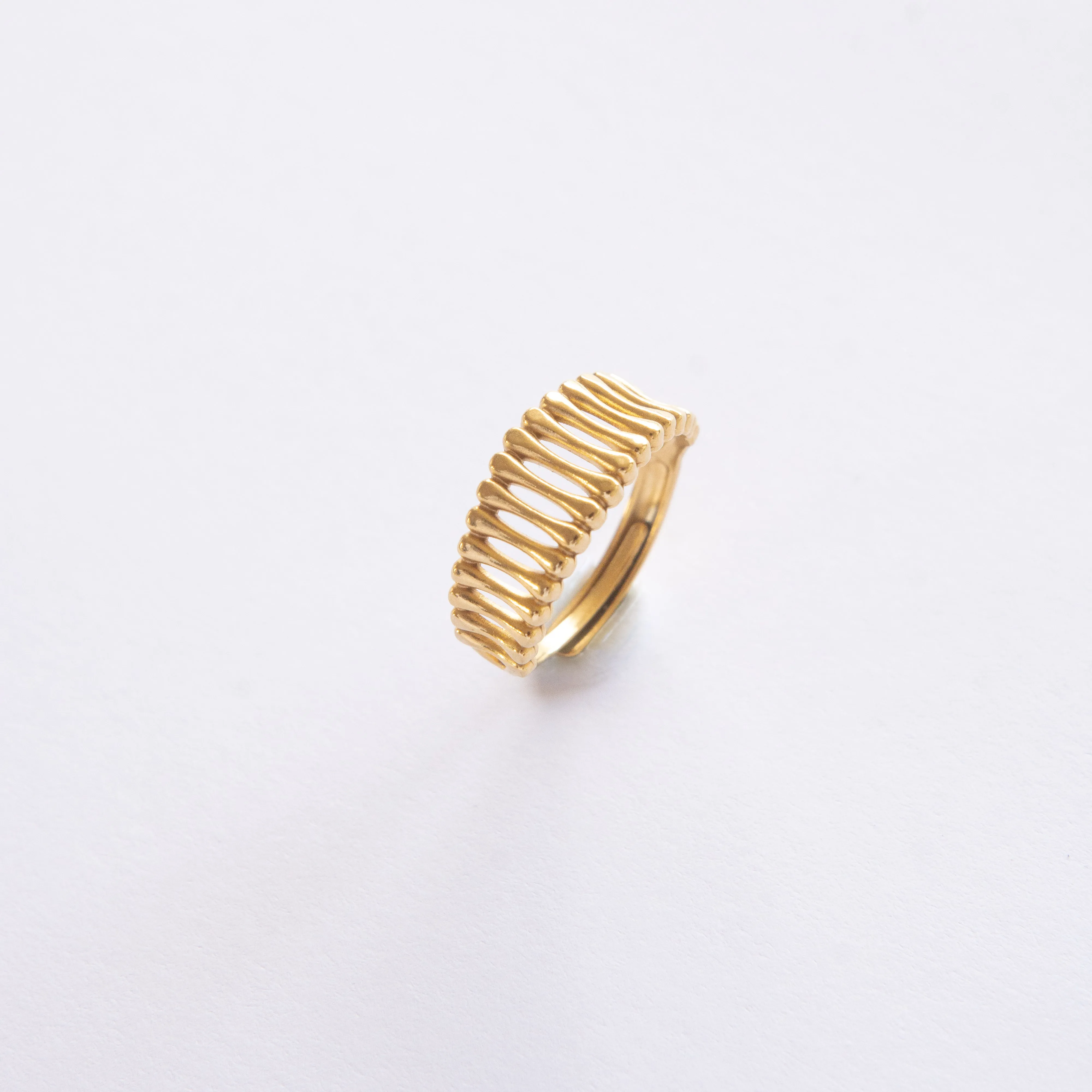 Gold Plated Adjustable Multi Bars Ring