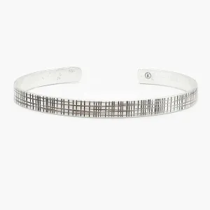 Hand-Forged Linear Sterling Silver Bangle