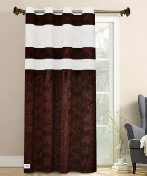 Heart Home Forest Printed 7 ft Door Curtain for Living Room, Bed Room, Kids Room with 8 Eyelet (Brown & Cream)-Hs43Hearth25605(Polyester_Multicolour)