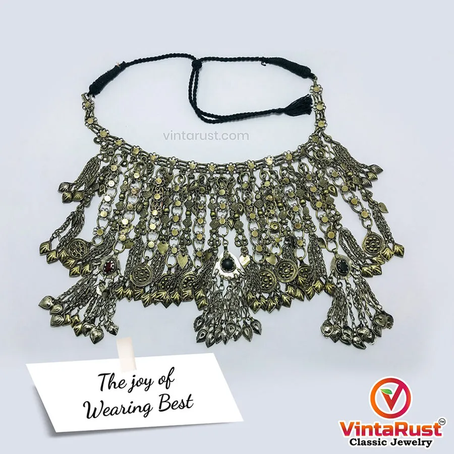 Kuchi Silver Oversized Vintage Tribal Choker