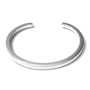 Mens Solid 925 Sterling Silver Bar Bangle