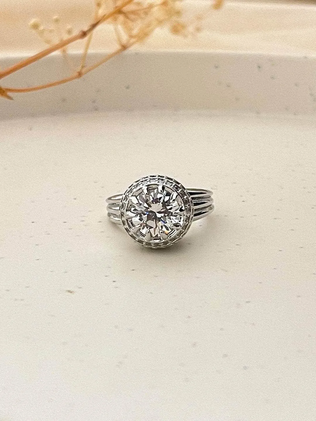 Moissanite Engagement Ring