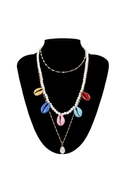 Multi Layered Pearl Choker Necklace