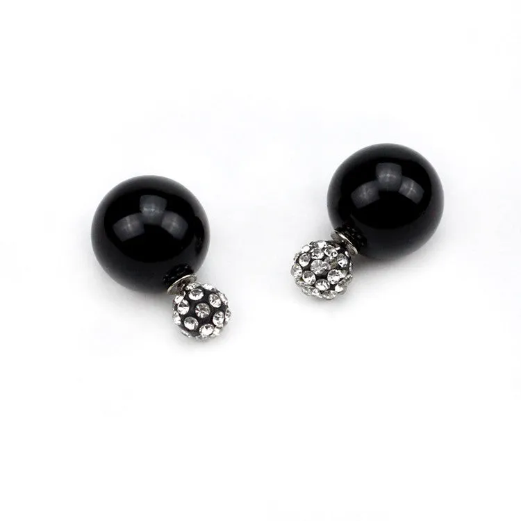 New Fashion jewelry double pearl earrings brincos candy color earrings for women pendientes trendy stud earrings