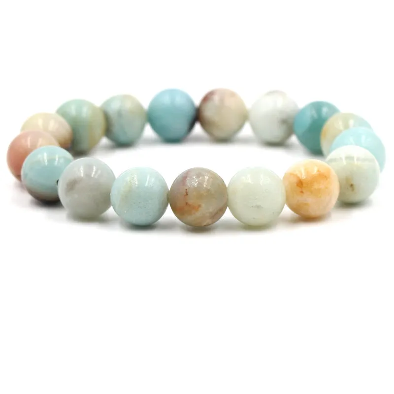 New Men's Bracelet Natural Healing Energy Stretch Bracelet Polished