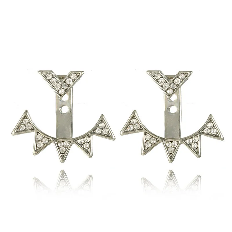 New trendy fashion  Alexis Punk Geometric V Shaped earrings for Women