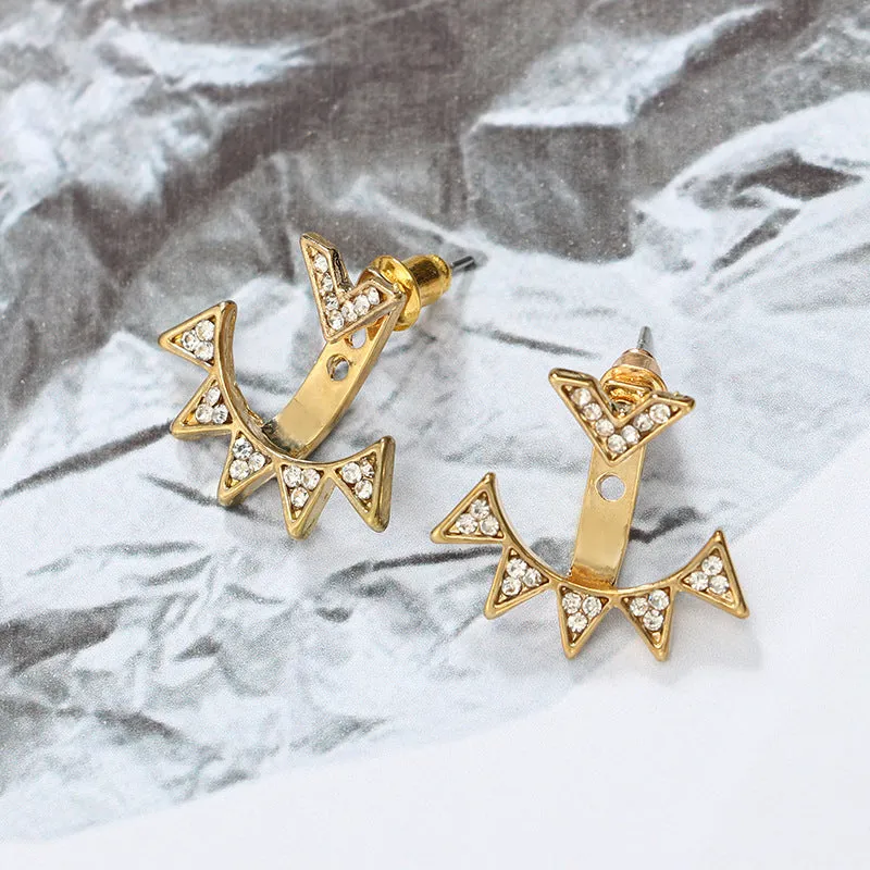 New trendy fashion  Alexis Punk Geometric V Shaped earrings for Women