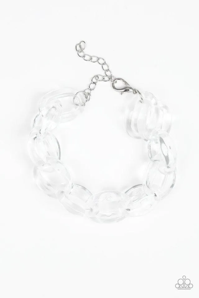 Paparazzi Bracelet ~ Ice Ice Baby - White